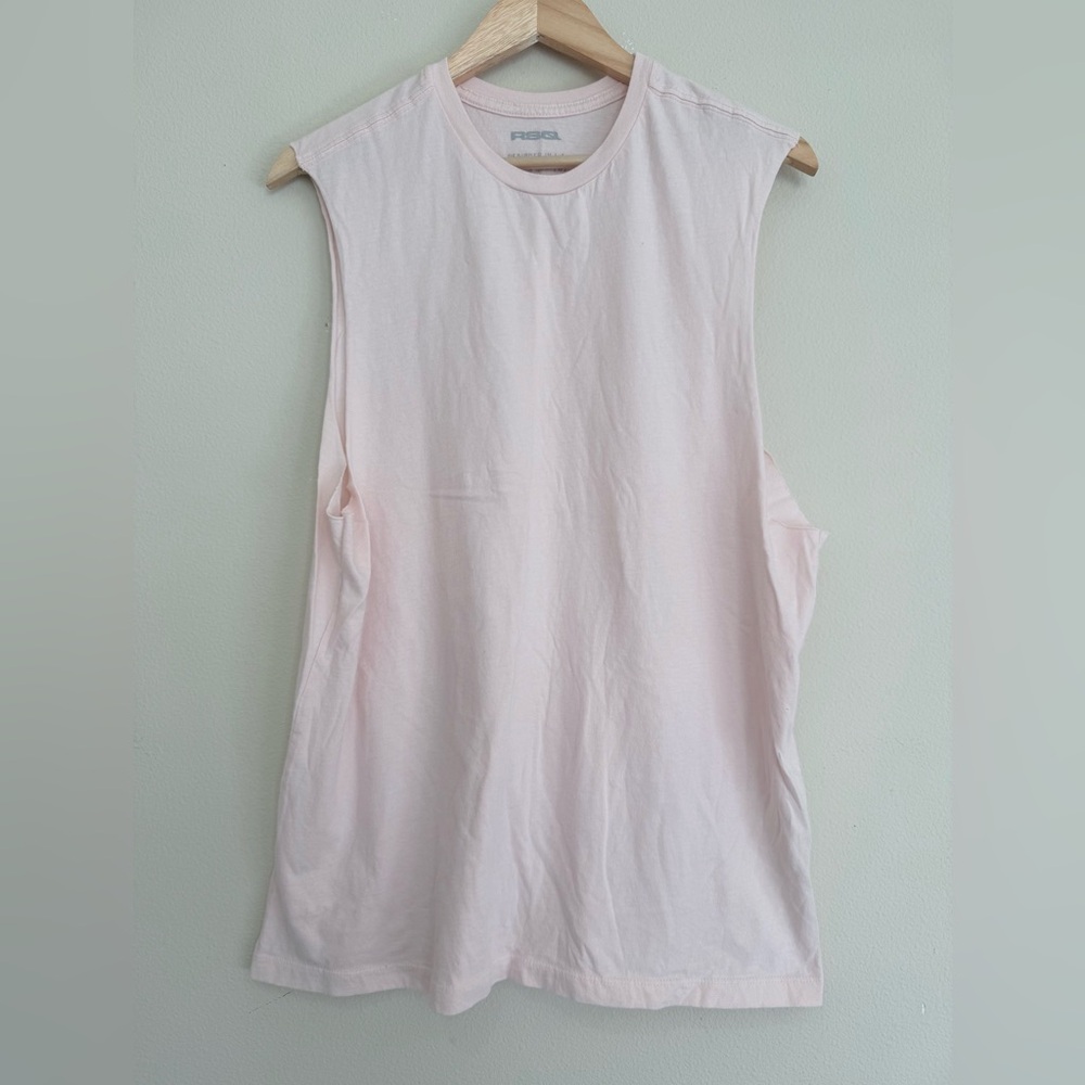 RSQ Pink Muscle Tee Size Small
